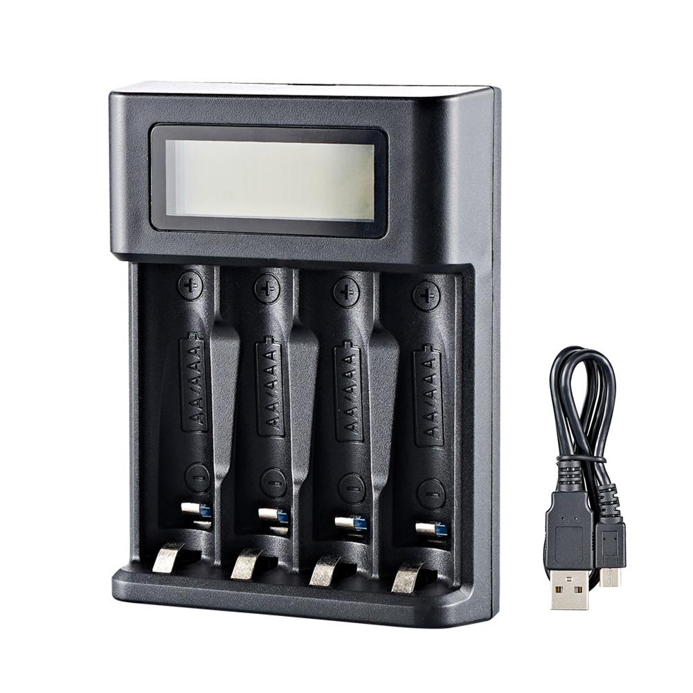 

ЖК-дисплей AA / AAA аккумулятор USB зарядное устройство 4 слота для NI-MH /NI-CD AA AAA 1.2V индикатор перезаряжаемых аккумуляторов зарядное устройство 4 Slots USB