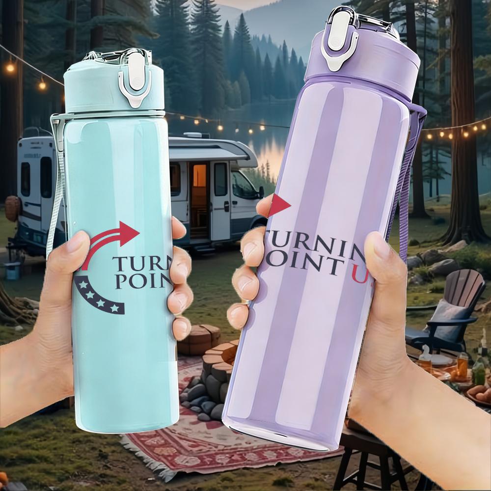 1PC Running Rabbit Minimalist Line Art Print 750ml Portable Sports Water Bottle Leakproof Gym Outdoor Travel Drink Cup