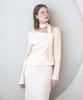 CATTLINE Asymmetrical Knit Scarf (Cream)