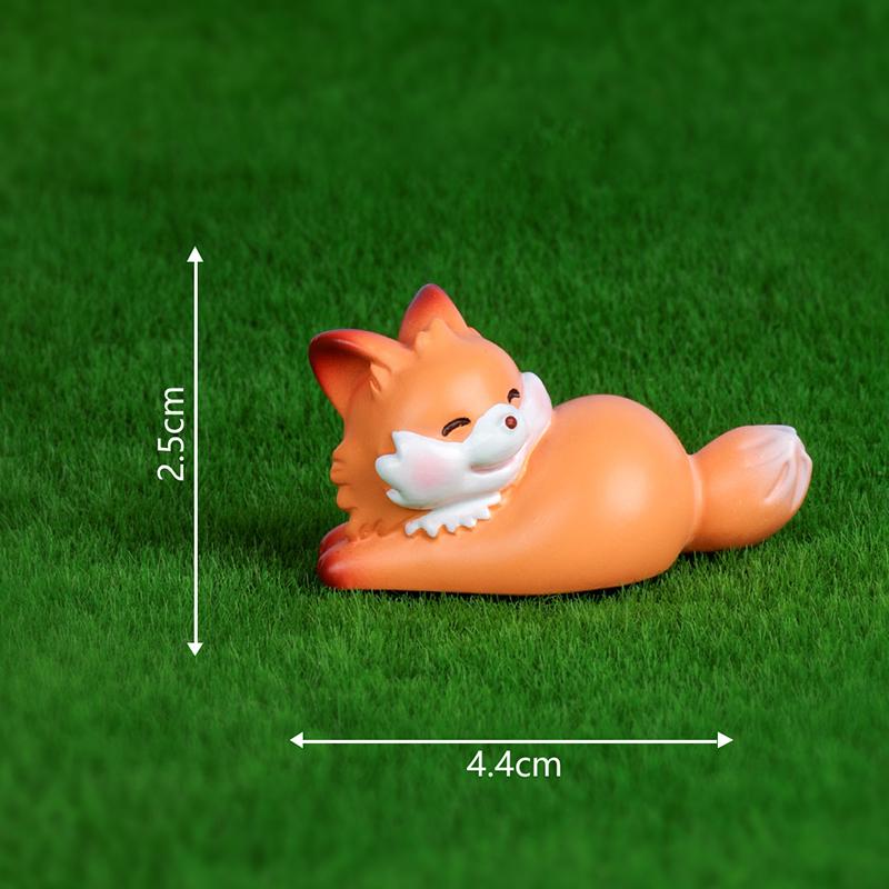 

Милый мультфильм лиса и кролик микро пейзаж суккулентное украшение смола рукоделие настольные DIY маленькие украшения домашнее ремесло