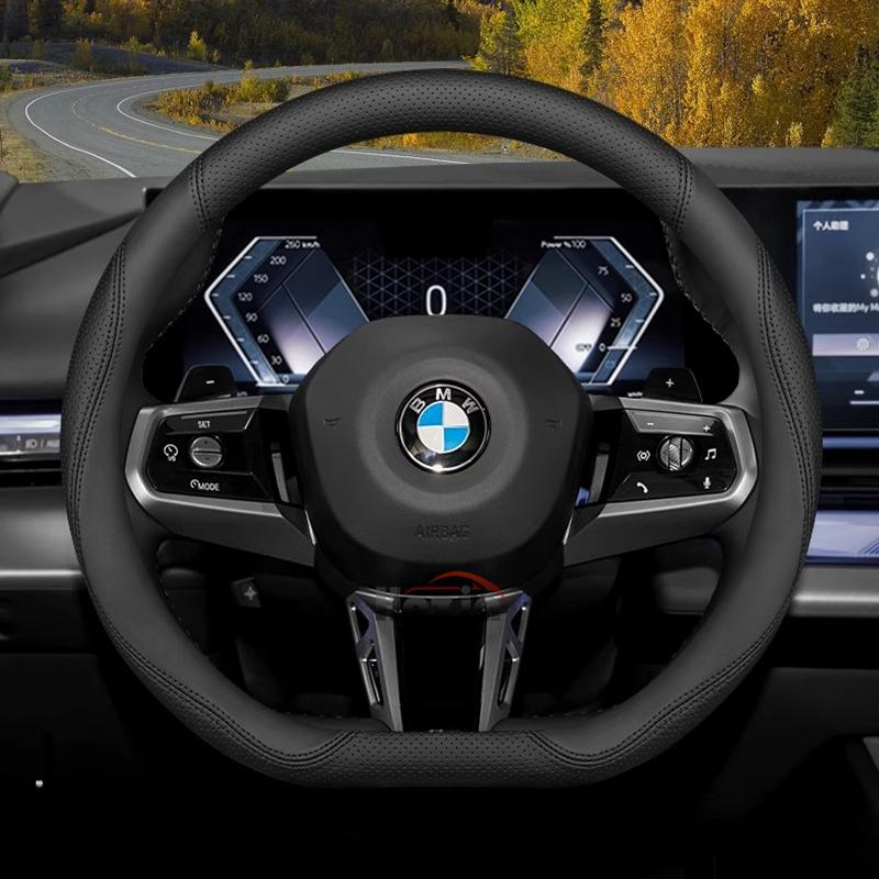 Leather Car Steering Wheel Cover for BMW x1 u11 X2 u10 x3 g45 x5 x6 x7 m4 320i ix1 g20 f70 i4 serie 1 2015 - 2023 2024 2025 2026