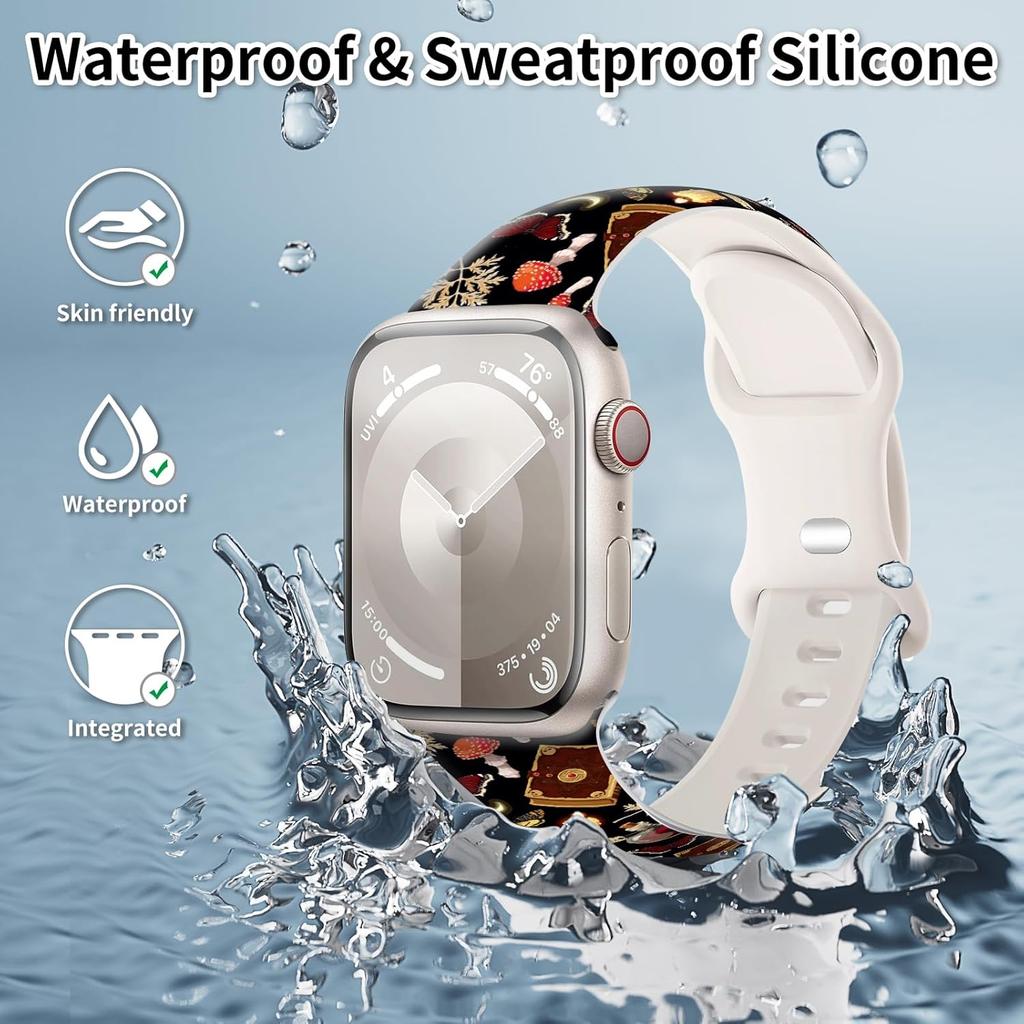 Compatible with iWatch Band 38mm 40mm 41mm 42mm 44mm 45mm 49mm for Women, Cute Fadeless Replacement Strap for iWatch SE Series 9 8 7 6 5 4 3 2 1