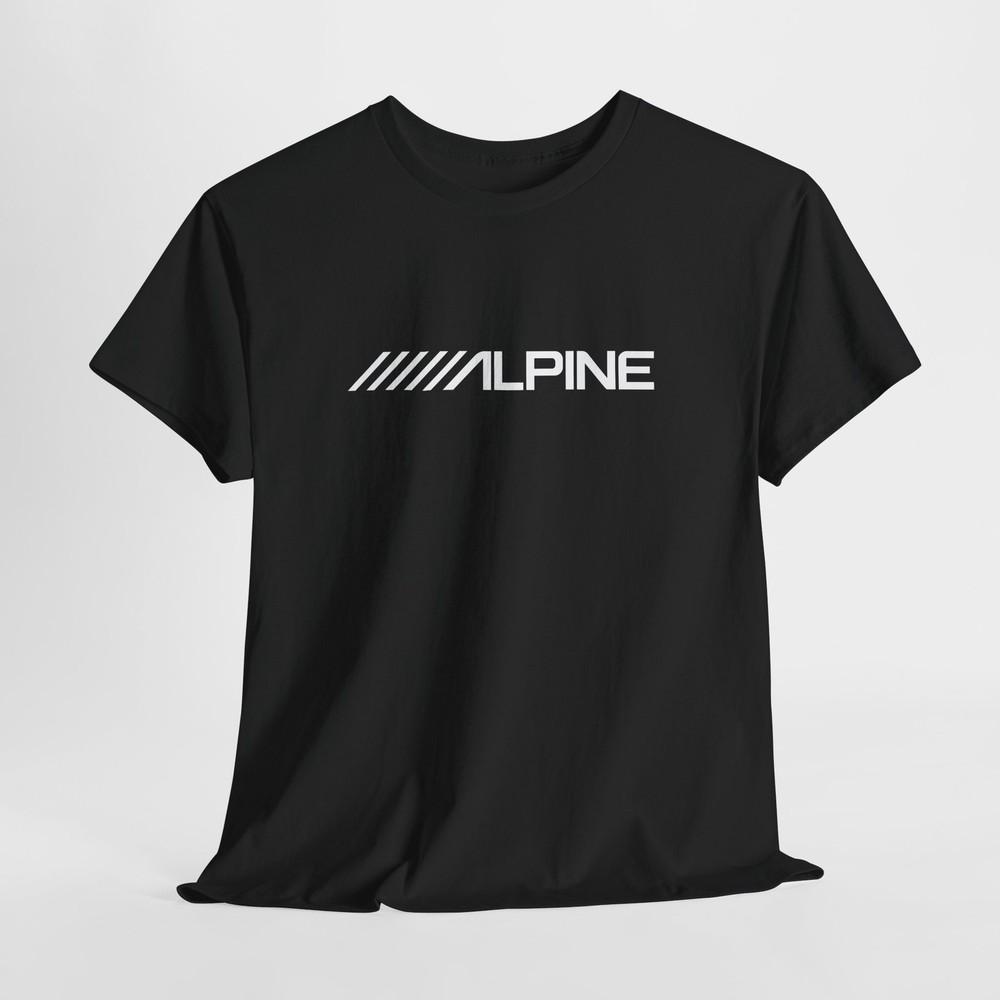 

Alpine Black T-Shirt – Unisex Racing Car Tee for Men or Women L