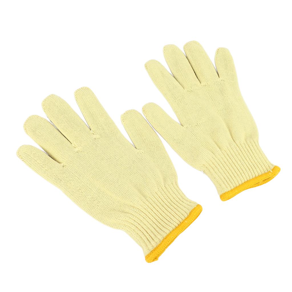 1 Pair Oven Mitts Double Layer Aramid Fiber 300 Celsius  High Temperature Resistant Knit Flexible Baking Gloves 24cm