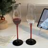ZISIZ Christmas Black Stem Champagne Glass