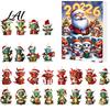 DIY Festive Scene Decor Dragon Advent Calendars 2026 24 Days Christmas Countdown Calendar with Creative 2D Acrylic Ornaments Collectible Figures for