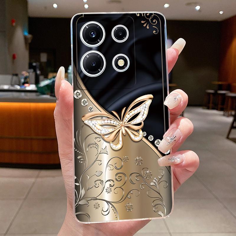 For Infinix Note 30 VIP Phone Case X6710 Clear Silicone Soft Cover For Infinix Note 30 VIP Fashion Flower Cases Note30 VIP Coque