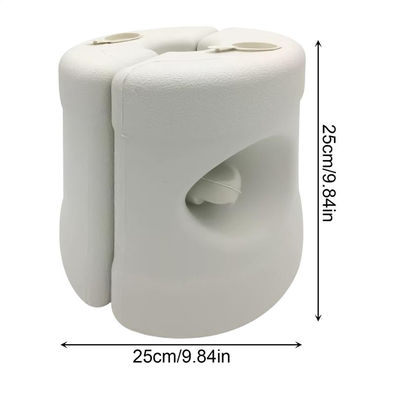 Weighted Umbrella Base Round Parasol Weighted Base Windproof Canopy Stand Easy Assembly Drum Weights Fill With Water Or Sand For