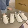 Women Leather Breathable Vulcanized Shoes New Breathable Leather Women Casual White Sports Soft Sole Comfortable Sports Shoes