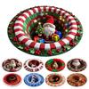 Imitation Cashmere Christmas Round Carpet 3D Special-shaped Santa Claus Floor Mat  Home Decor