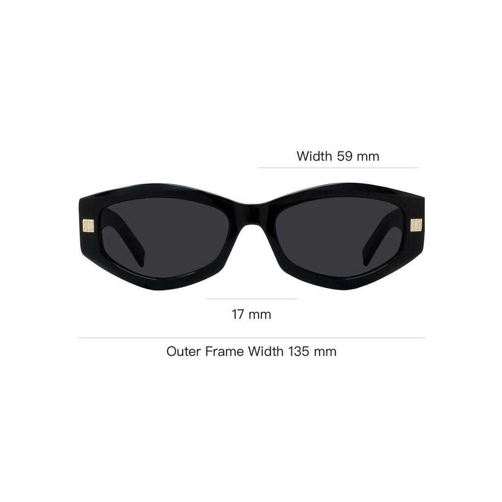 Givenchy Logo Design Acetate Irregular Shape Sunglasses Men Sunglasses Black GV40062I-01A