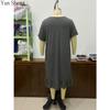 Plus Size Women Solid Color Long Nightgown, Short Sleeve Crew Neck Loose Maxi Sleep Dress, Soft Casual Loungewear