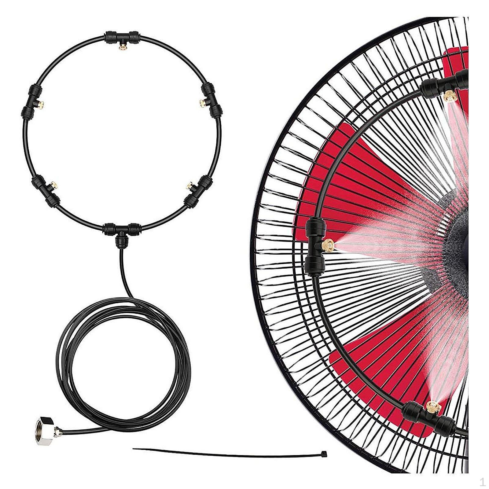 

Комплект вентиляторов для распыления наружного тумана, аксессуары, простая установка, набор распылительных трубок для заднего двора diameter 40cm