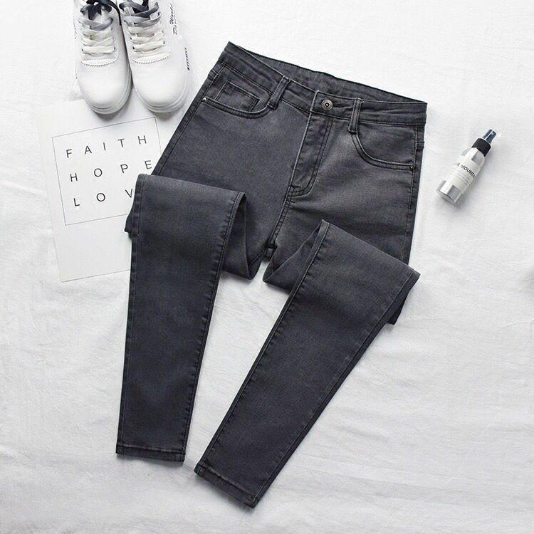 Damen High-Waist Jeans mit Samtfutter, geradem Bein - Schlankmachend, Petite, Figurschmeichelnd, Neun-Punkt-Länge, Trendiger Herbst-/Winter-Stil.
