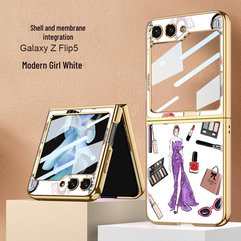 Creative Foldable Phone Case for Samsung Galaxy Z Flip5 - Stylish Design for Girls