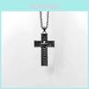 Gotische Kreuz-Anhänger-Halskette Mit Öffnungsbarem Zweilagigem Design Für Männer Frauen Modeschmuck