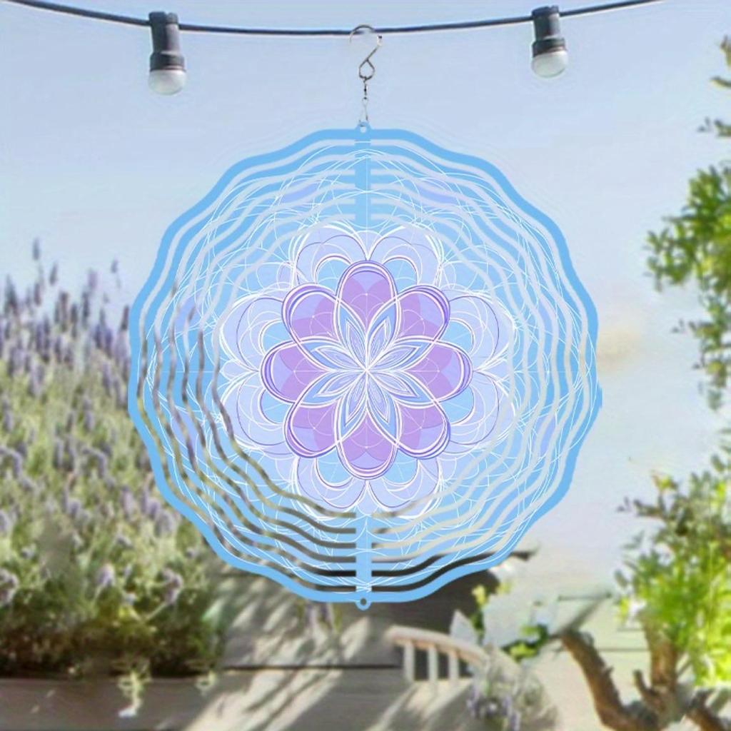 10palcový kovový větrník zahradní dekorace s otočným háčkem na dvůr verandu trávník Ideální na Vánoce Halloween Den díkůvzdání 4. července