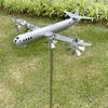 Wind Spinner Metal Creative Housewarming Gift Sturdy Airplane Wind Sculpture Ornament for Courtyard Outside Garden Yard Patio