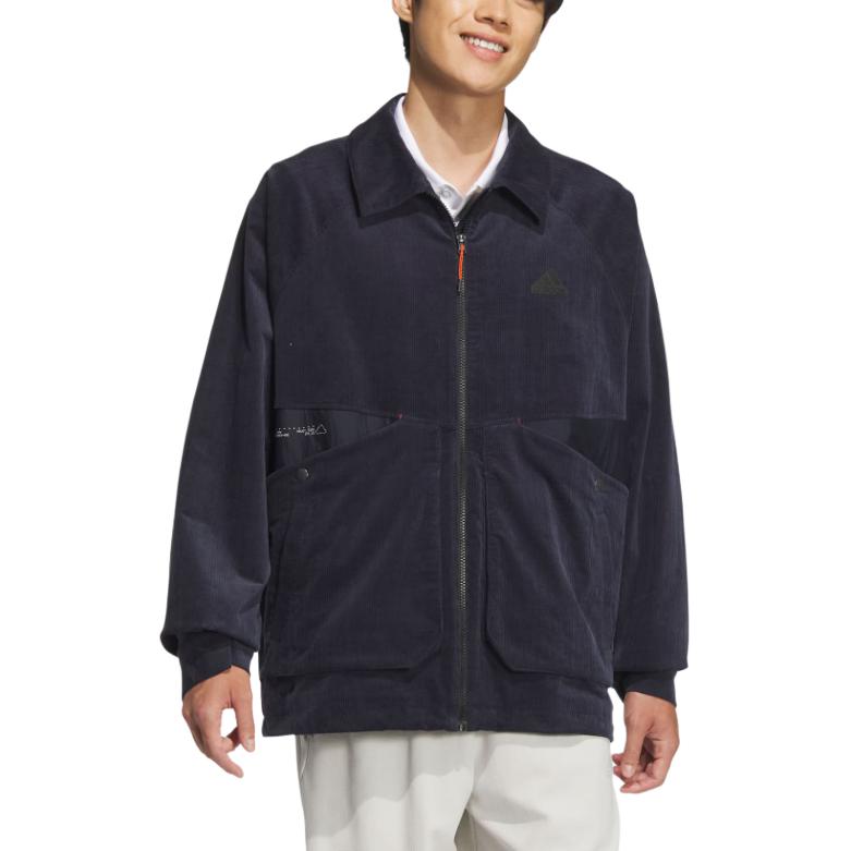 Adidas FW24 Tech Textured Series Workwear Style Sports Casual Jacket Men Jacket Legendary-Ink-Blue JI8686