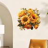 Golden Sunflower Wall Stickers Peel and Stick Removable Decoration for Home Kitchen Bathroom Cabinet Refrigerator Wardrobe DIY Decor