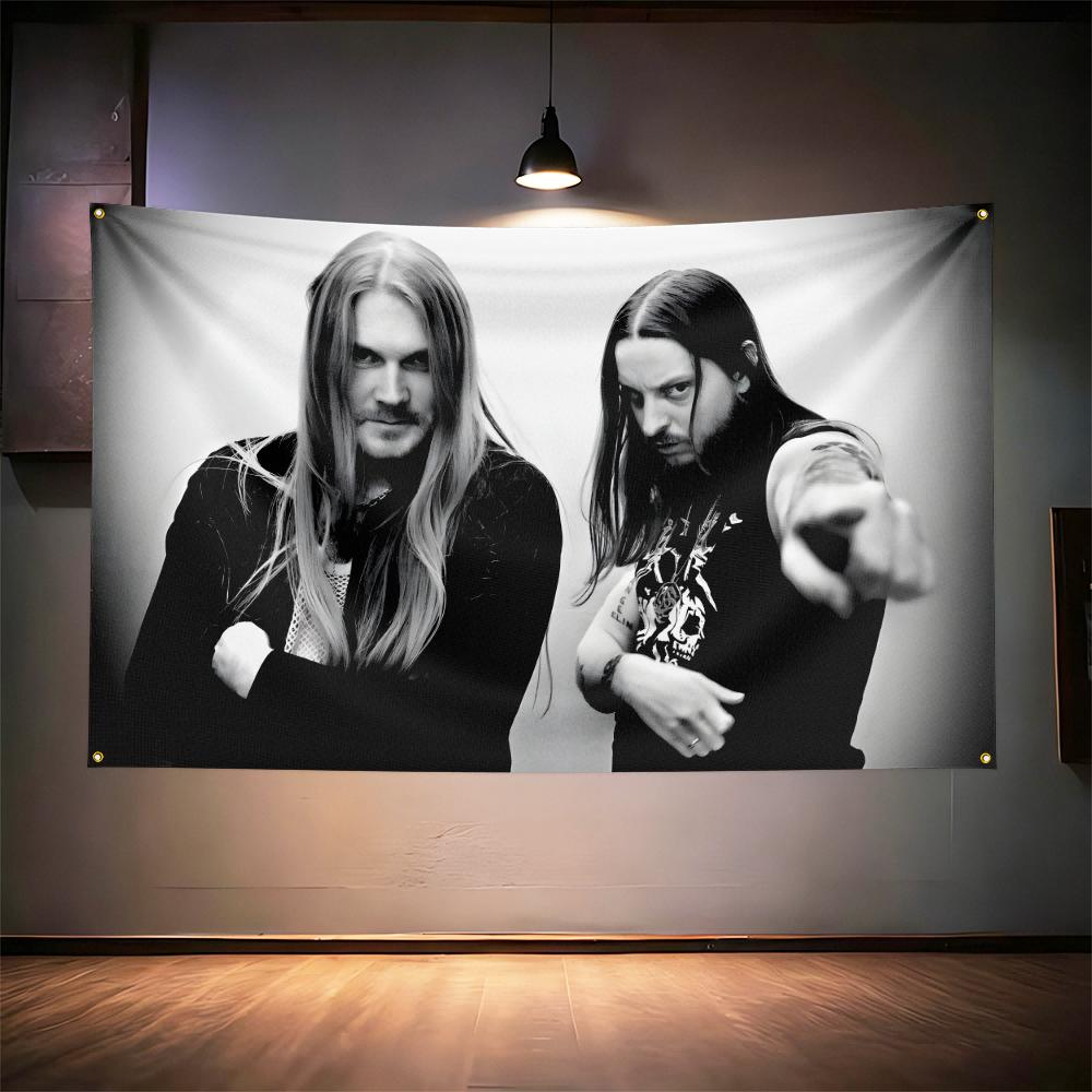 Vlajka rockovej hudby 3x5 stôp Pre fanúšikov Darkthrone Transparent HD tlač Mosadzné očká Dekorácia steny garáže, spálne, obývacej izby, internátu Tapiséria