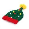 Unisex Christmas Pom-Pom Wool Hat with Elk and Santa Design