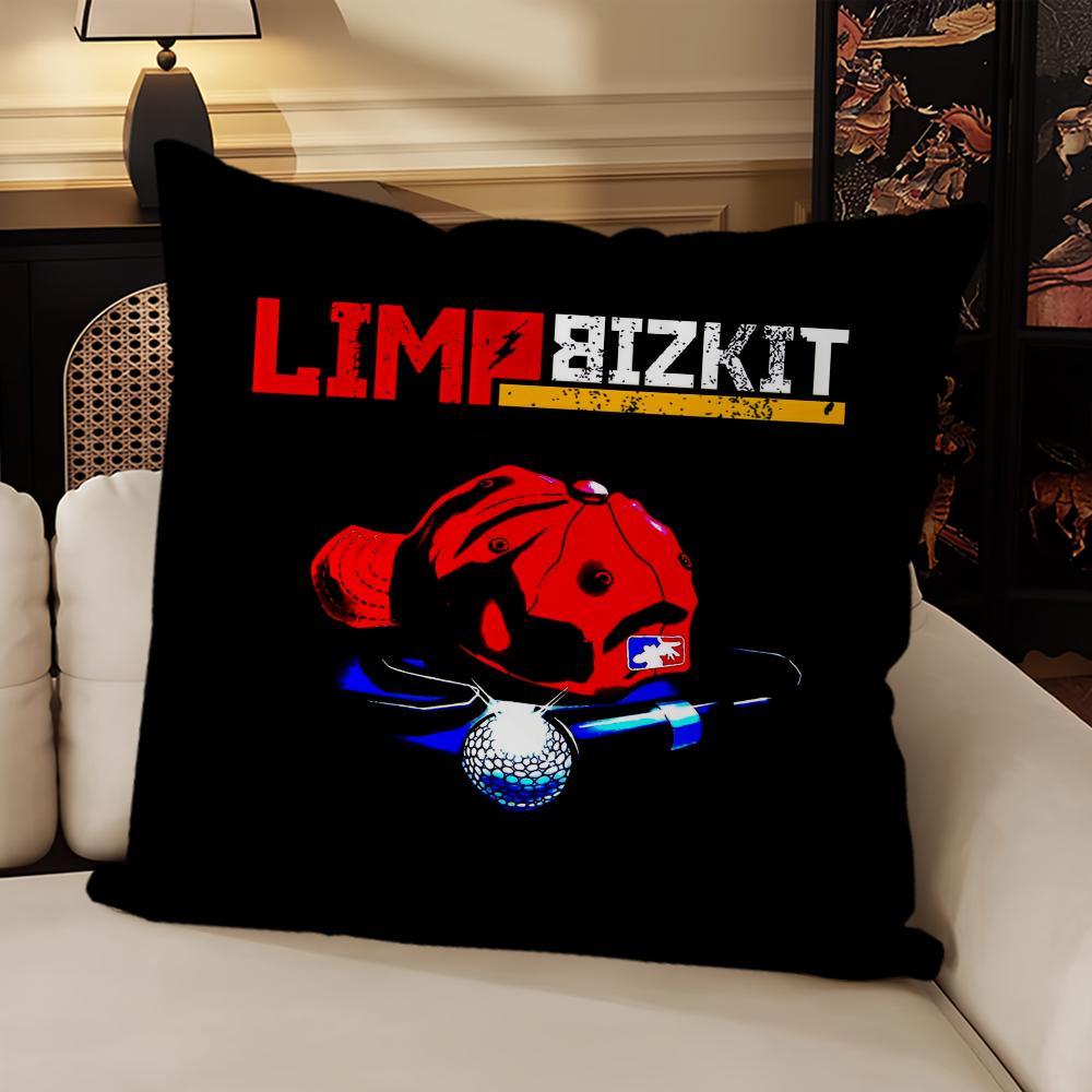 Rock Band Limp Bizkit Music Pillow Case Sofa Living Room Bedroom Headboard Backrest Cushion Square Cushion Nap Time