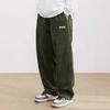 Men's Japanese Style Wide-Leg Cargo Pants - Autumn/Winter Solid Color Fashion