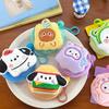 Creative cute plush doll change bag multifunctional coin earphone lipstick storage bag keychain pendant
