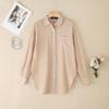 ZANZEA Women Casual Turn Down Collar Grid Print Loose Long Sleeve Blouse