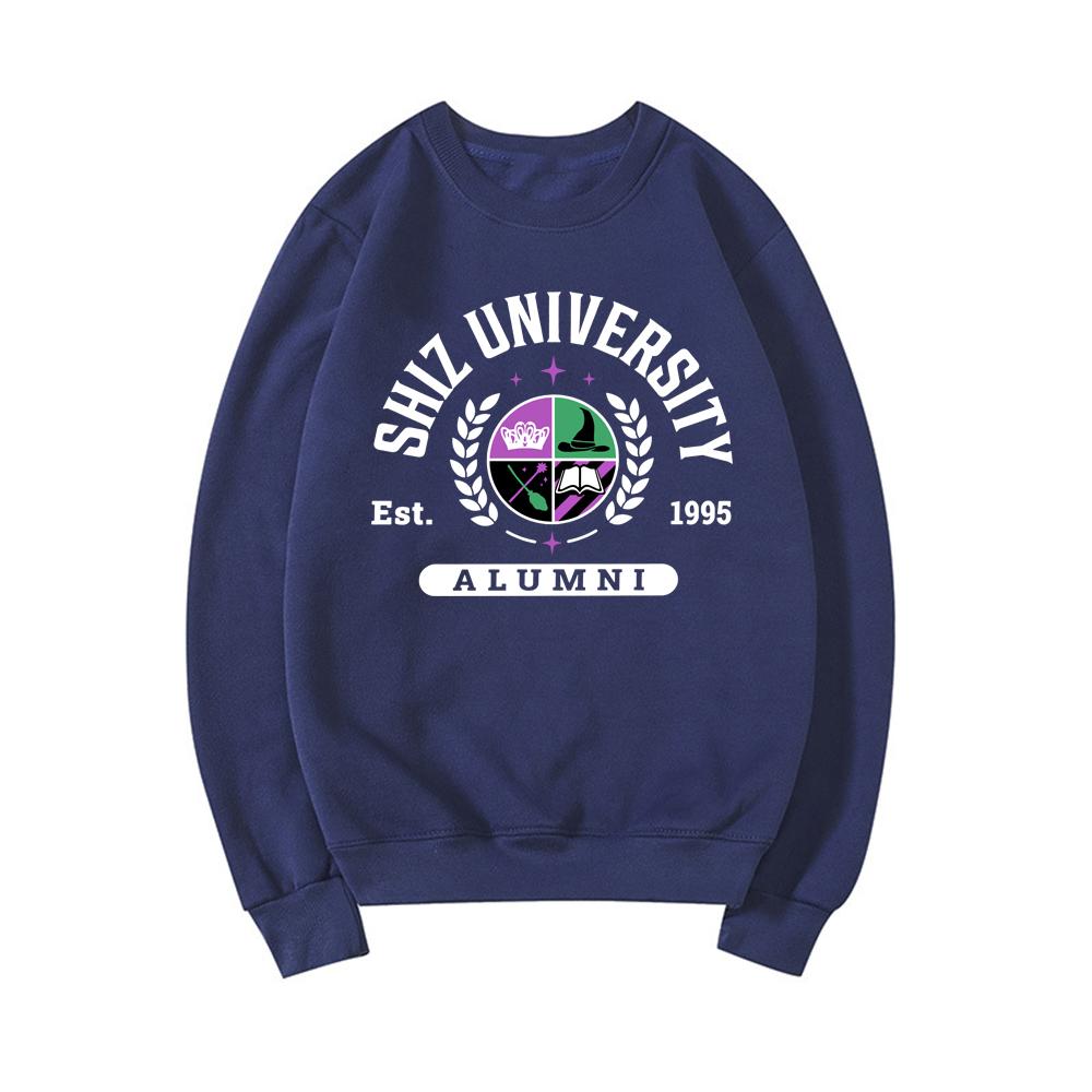 

Свитшот Shiz University Wicked Inspired College Sweater для женщин с длинным рукавом и круглым вырезом, пуловер Harajuku Streetwear XXXL темно-синий