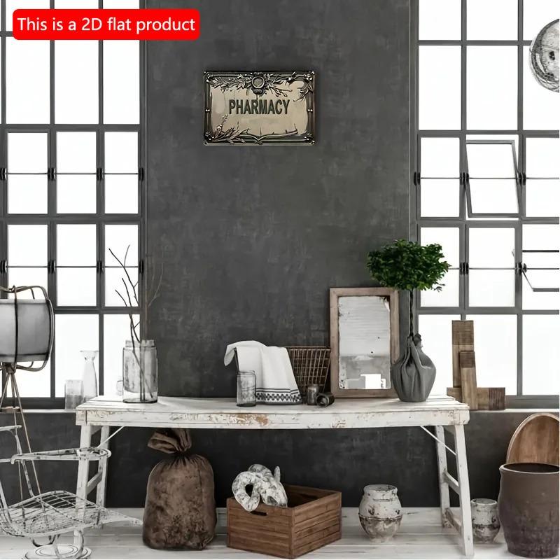 2D Flat Wooden Sign 30*20cm Vintage Pharmacy Wooden Decorative Sign, Fun Retro Wooden Decor Wall Art, Home, Bar Decor, Decorative Poster, Festive Gift