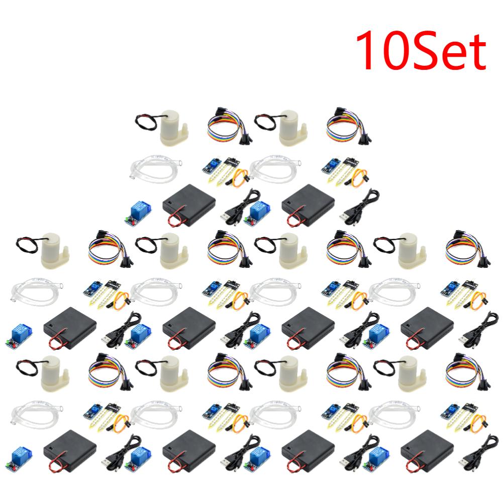 1-10Set Automatic Irrigation Module DIY Kit Automatic Watering Kit Soil Moisture Sensor Relay Module 50cm Hose for Arduino