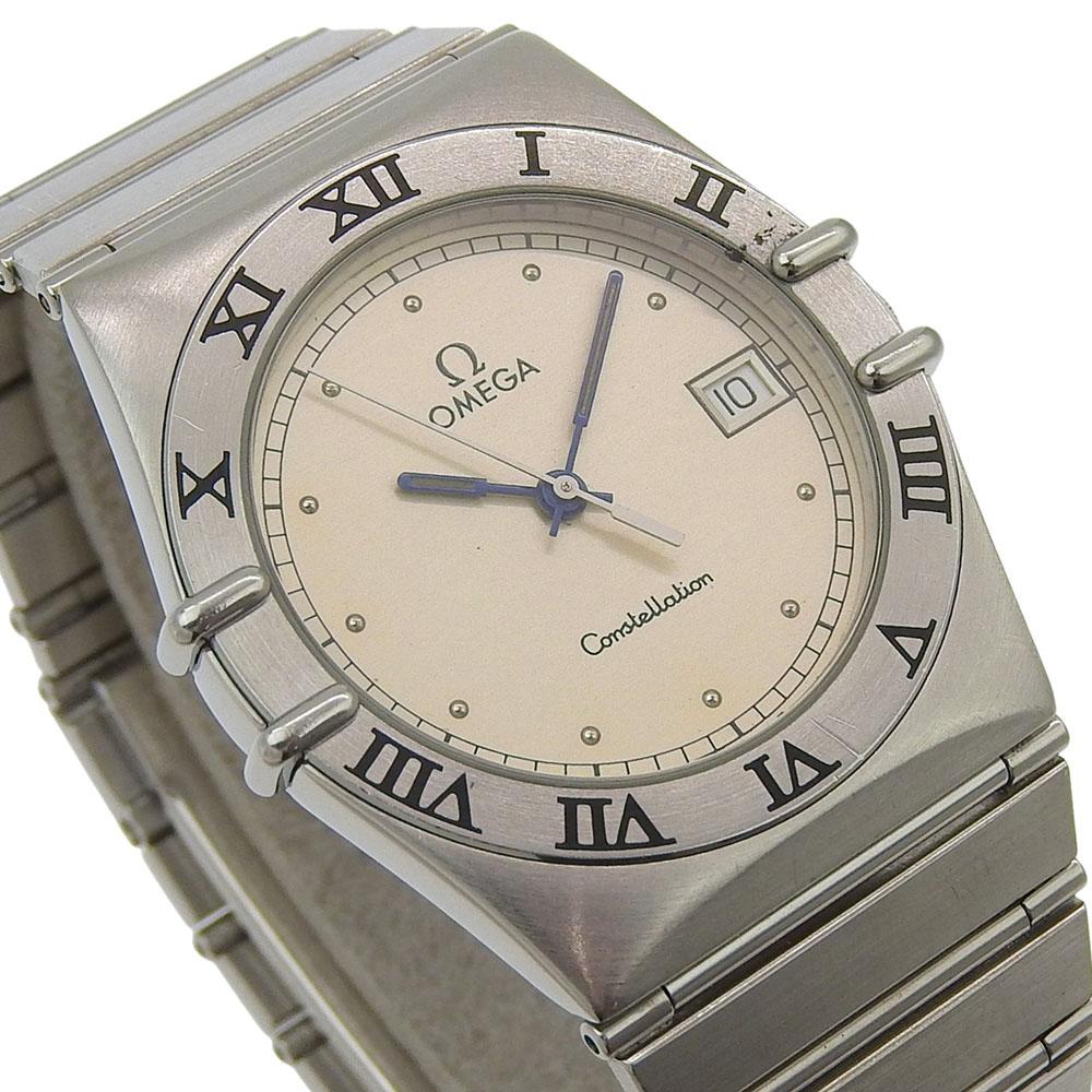 Omega Ceasuri Constellation Argintiu Cadran Argintiu Oțel Inoxidabil Cuarț Analogic bărbați Folosit