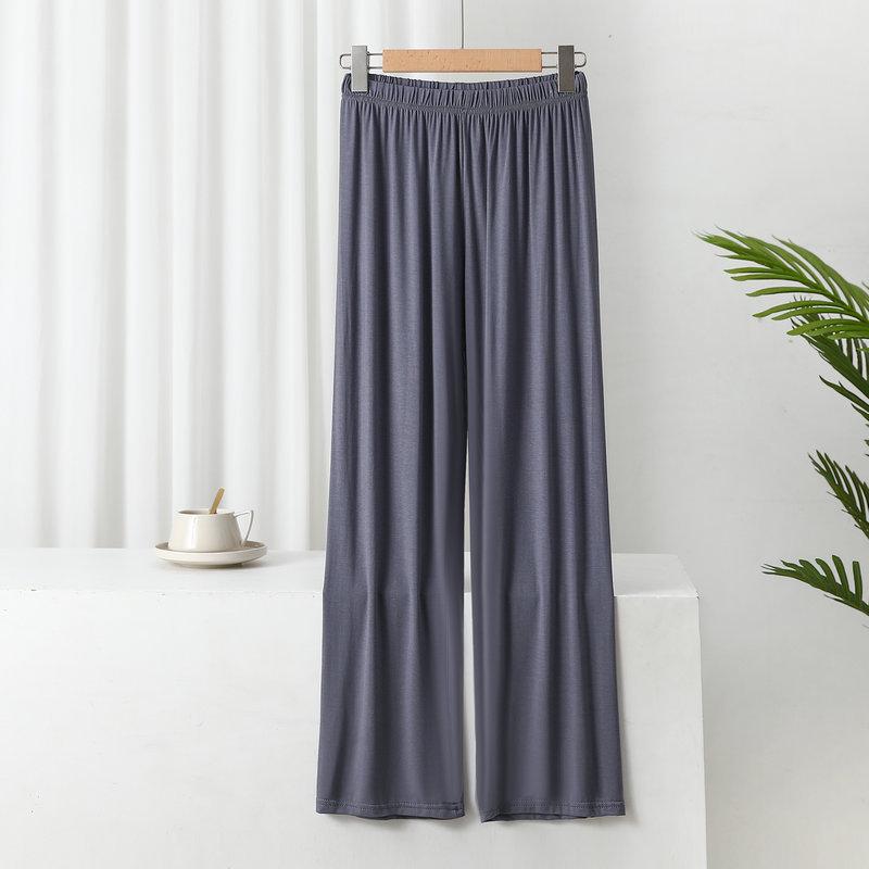 Women's High Waist Korean Style Wide-Leg Modal Pants - Versatile Summer Casual Straight-fit Trousers
