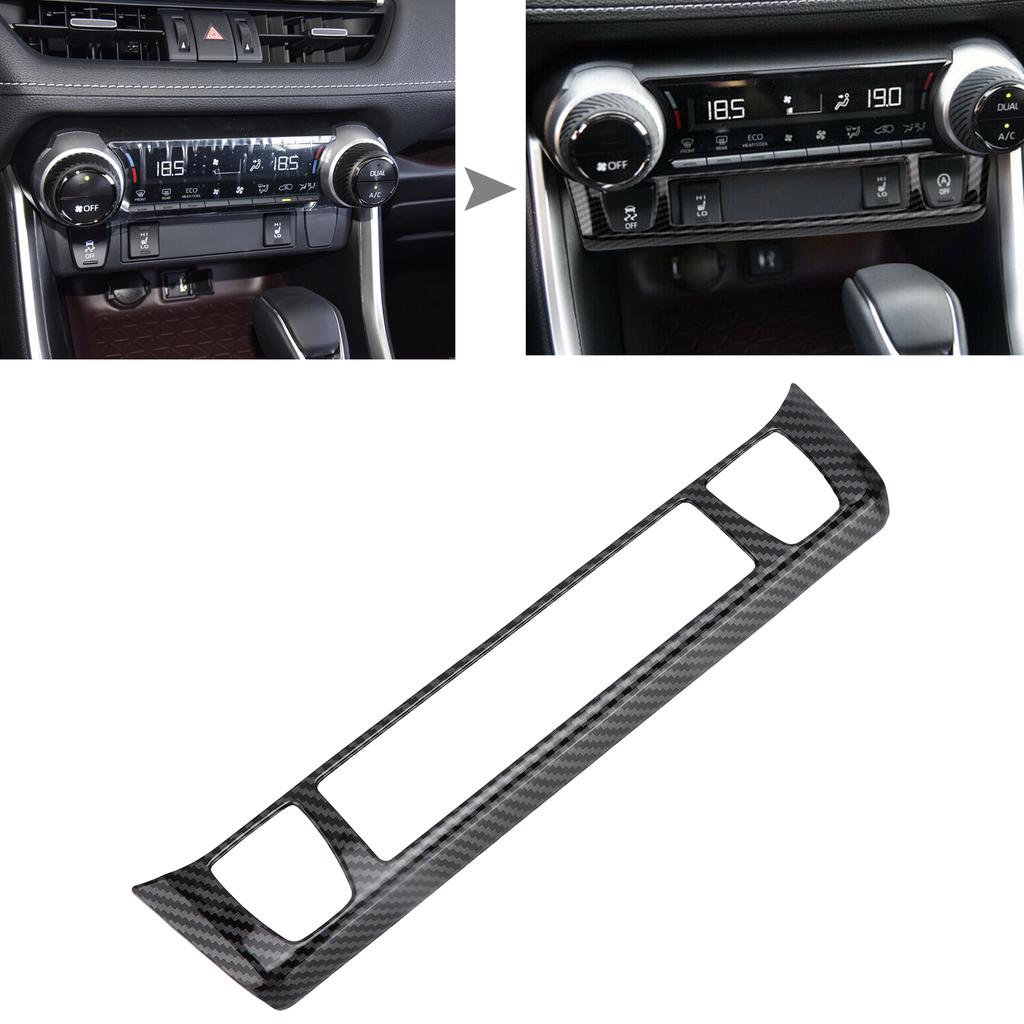 Central Control Console Decoration Trim Cover Carbon Fiber Style Sticker Replacement for RAV4