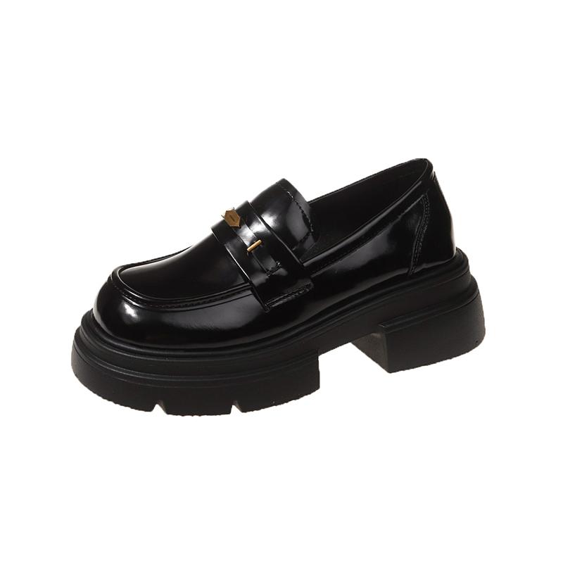 Fashion 2024 Spring Autumn Women's Elegant Round Head Wear Resistant Fashion Shallow Square Toe Thick High Heel Women Mary Jane Shoes