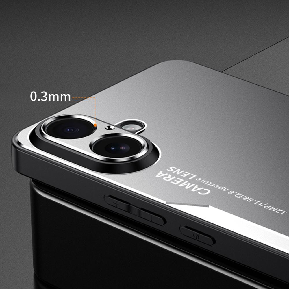 Etui na telefon iPhone 16 ze stopu aluminium, TPU, PC, tylna okładka