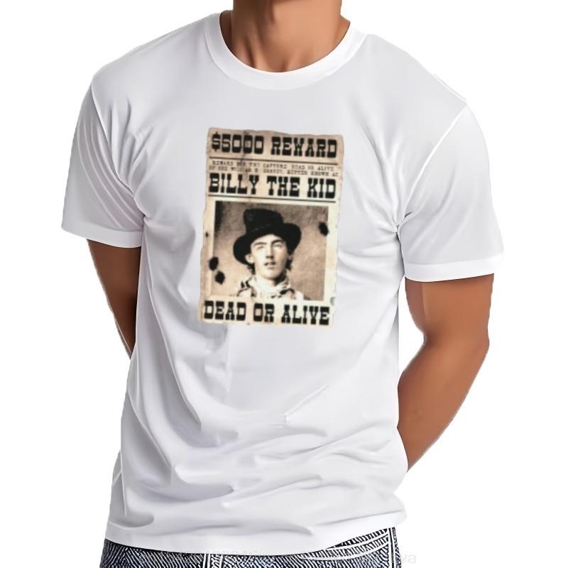 Billy The Kid Wanted Photo Shirt William Bonnie Reward Poster Tshirt Unisex