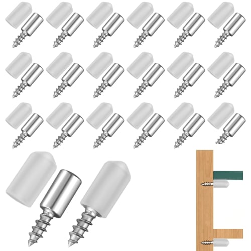 

Doyime Shelf Dowels, Screw-Type Shelf Support Dowels, Set of 20, Shelf Support Pins for Partitions, Shelves, Wall Shelves, Display Shelves, and Shelf