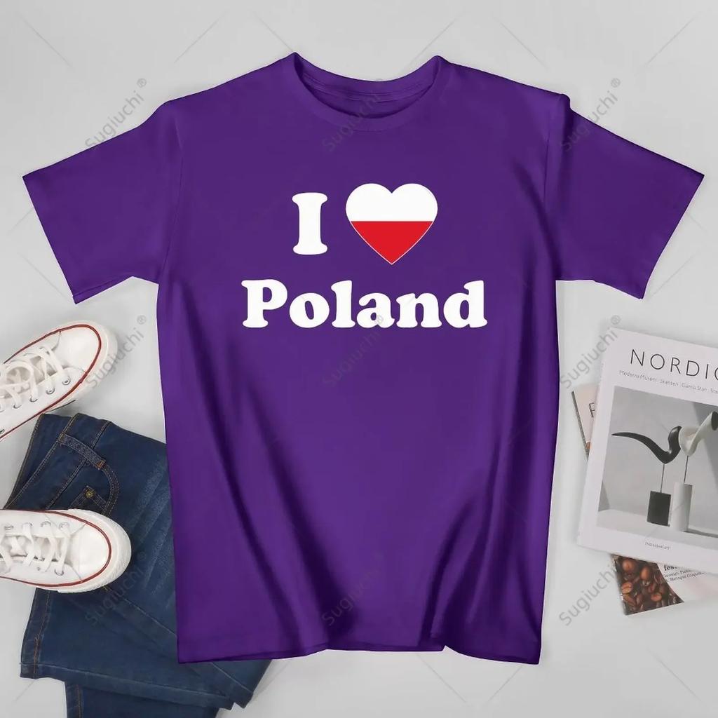 Unisex Unisex Ich liebe Polen Polska Ich liebe Polen Polnisches T-Shirt T-Shirts WoUnisex Jungen 100% Baumwolle T-Shirt