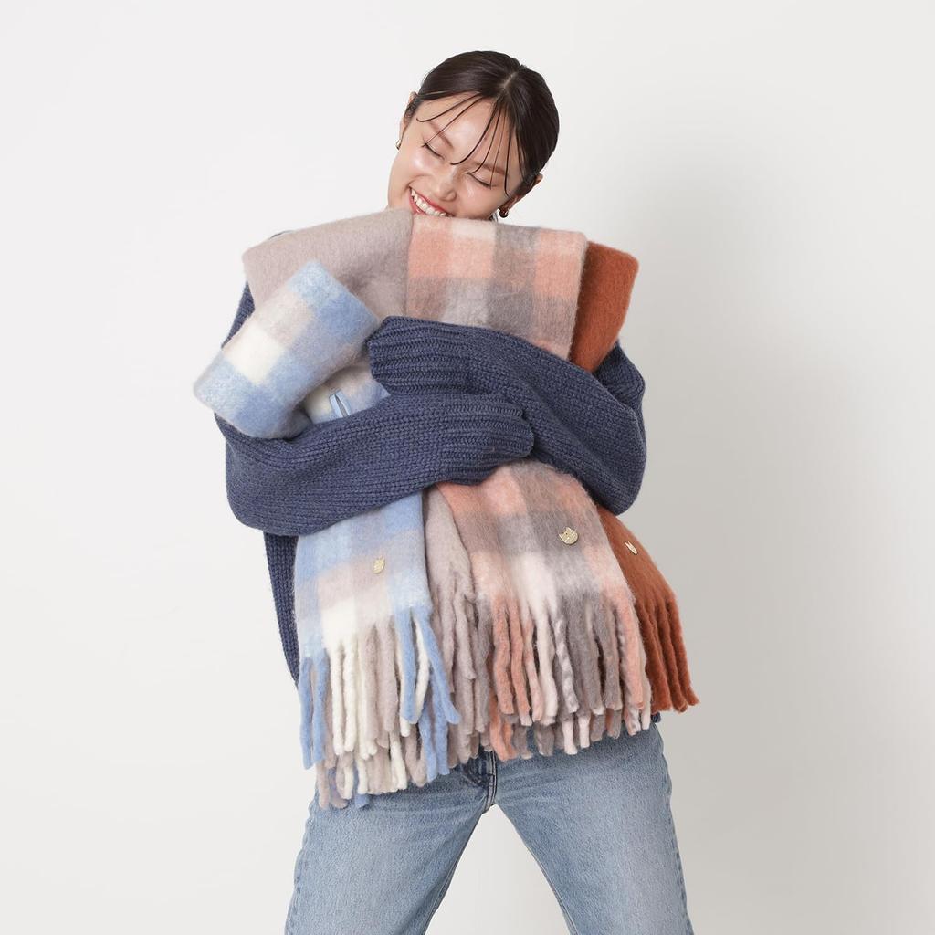 Moonbat PAUL & JOE ACCESSOIRES Volume Scarf, Wool Blend, Solid Color, 52168, Terracotta