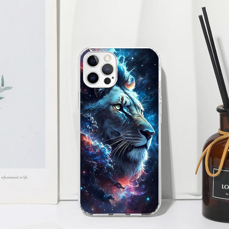 Lion Alpha Male Cub King Phone Case For Iphone 17 Air 16 15 Plus 16E 14 Pro Max 13 Mini 12 11 7 8 SE Fundas Soft Back Cover 17 A