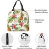 Hawaiian Tropical Pineapple Lunch Bags for Women Insulated Lunch Box Cooler Thermal Tote Bag for Work School Hiking Picnic