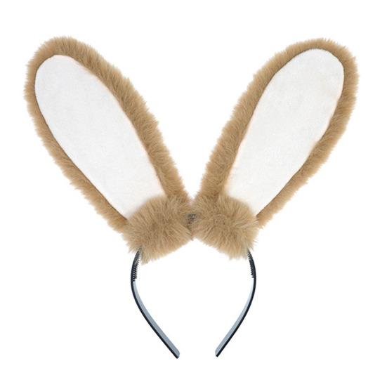 

Women Hairband Built-in Bracket Multi-colors Soft Sweet Anti-slip Hairstyle Decoration Photograph Prop Cosplay Party Plush Rabbit Ears Hair Hoop верблюд