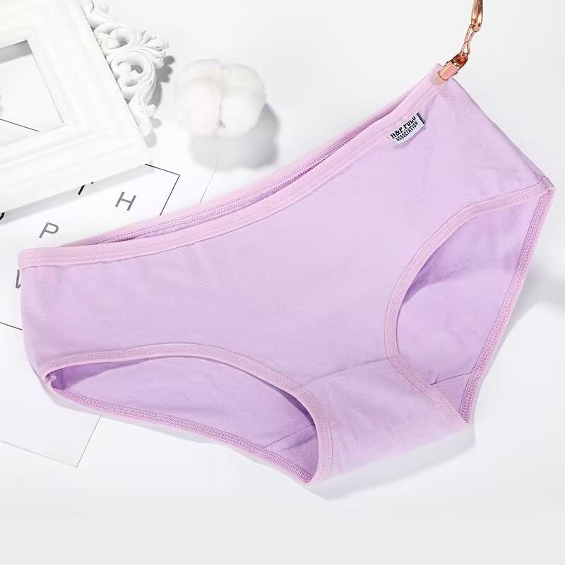 10 Stück Zufällige Farbe Damen Baumwoll-Slips Höschen Bonbonfarbene Unterhosen