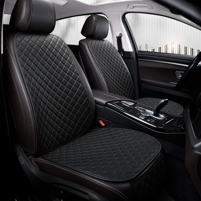 Pu Leather Car Seat Cover Universal Minimalism Soft Seat Cushion Protective Cover With Storage Pocket Car Interior Accessories