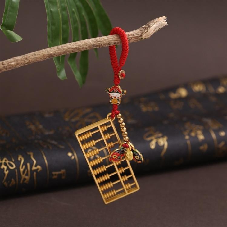 Trendigt Silver Räknesticka Nyckelring Berlock Prydnad för Individer Som Vill Öka Sin Lycka och Välstånd Daglig Användning