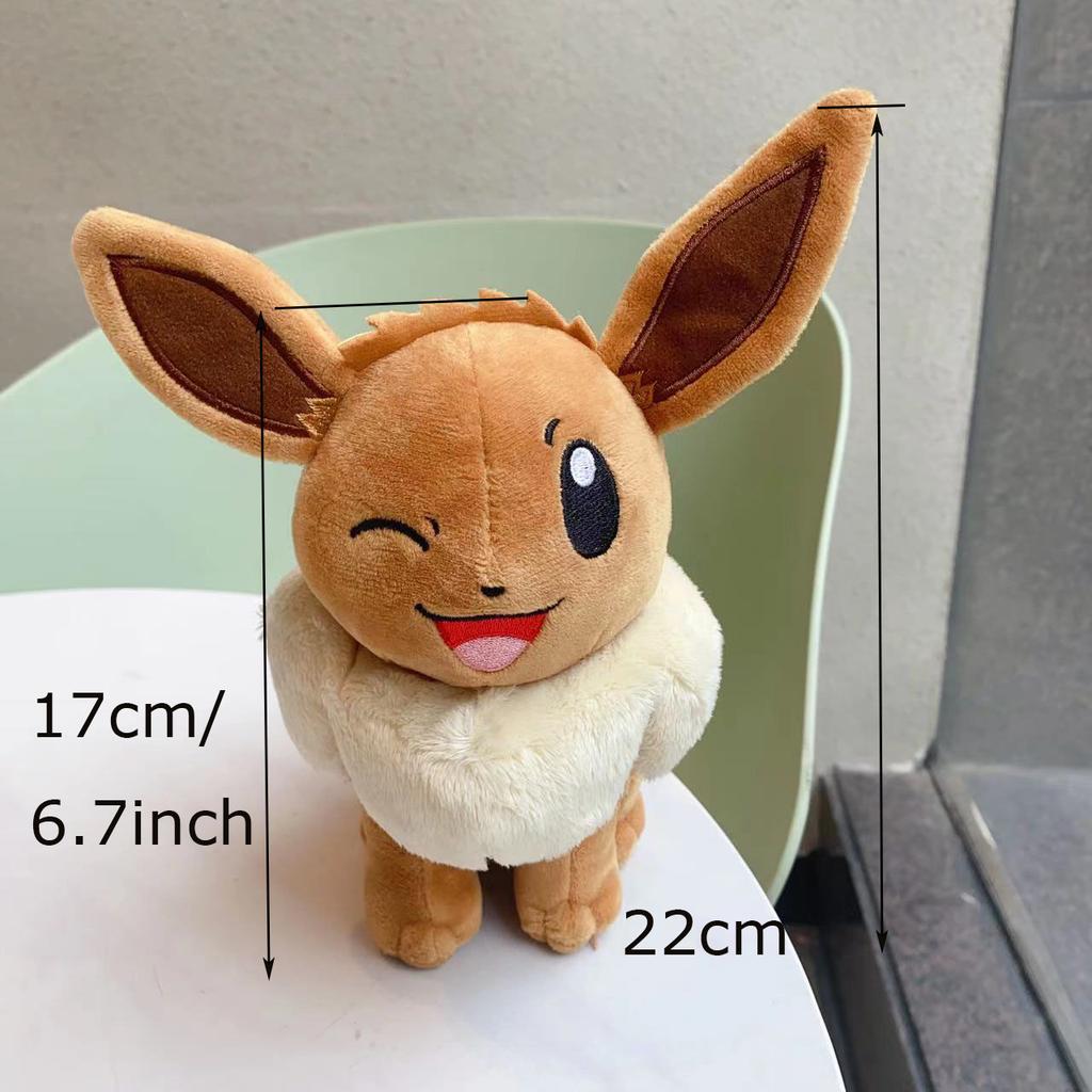 18-28cm Plush Toy Grookey Sprigatito Oshawott Leafeon Espeon Morpeko Gonbe Mimikyu Anime Figure Peluche Toys