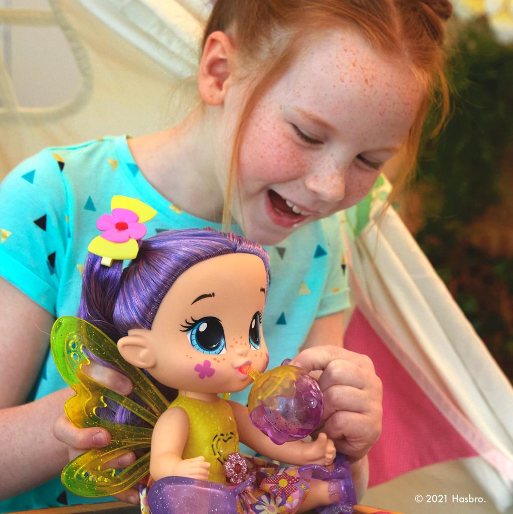 Hasbro Baby Alive GloPixies Siena Sparkle F2593, a 10.5-inch interactive, electric, glow-in-the-dark doll for ages 3 and up. Authentic.